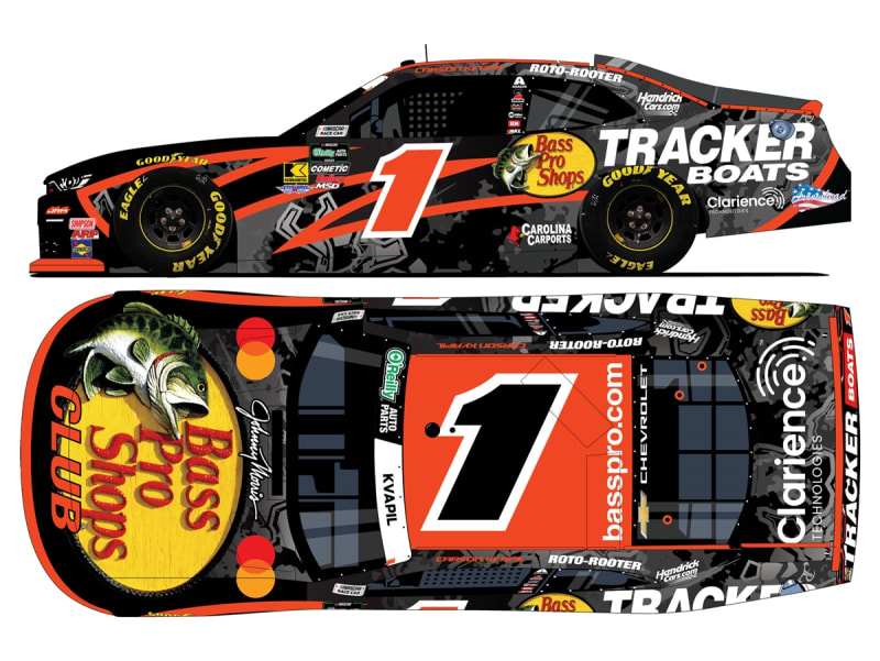 **Preorder** Autographed CARSON KVAPIL 2026 BASS PRO SHOPS/TRACKER BOATS 1:24 AUTOGRAPH ARC DIECAST