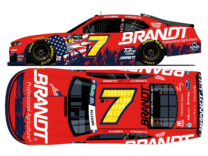 **Preorder**JUSTIN ALLGAIER 2026 BRANDT PATRIOTIC 1:24 COLOR CHROME ARC DIECAST