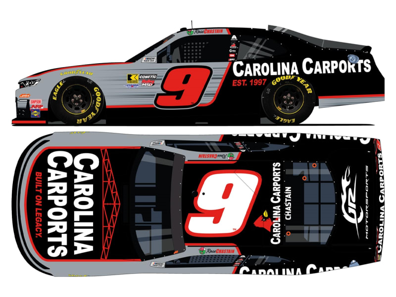 **Preorder** AUTOGRAPHED ROSS CHASTAIN 2026 CAROLINA CARPORTS 1:24 ARC DIECAST