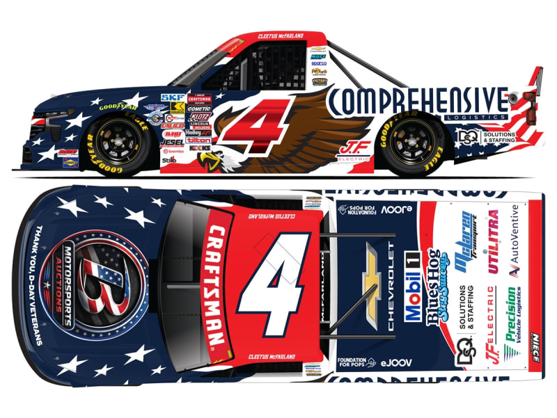 **Preorder** CLEETUS MCFARLAND 2026 CIRCLE B MOTORSPORTS AUCTIONS/ COMPREHENSIVE LOGISTICS 1:64 ARC DIECAST