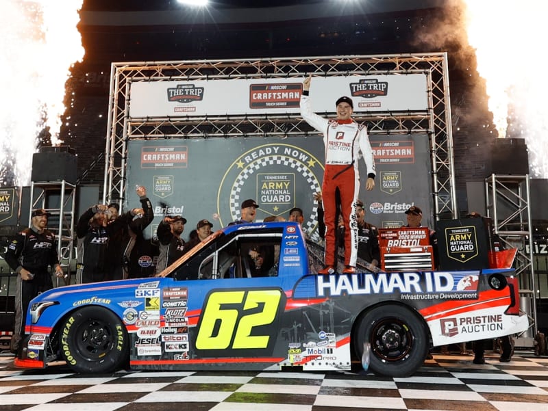 **Preorder** CHRISTOPHER BELL 2026 HALMAR INFRASTRUCTURE DEVELOPMENT BRISTOL RACE WIN 1:24 ARC DIECAST