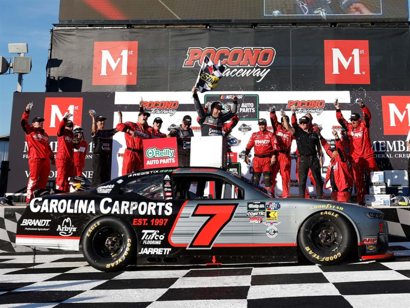 **Preorder** JUSTIN ALLGAIER 2026 CAROLINA CARPORTS POCONO RACED WIN 1:64 ARC DIECAST