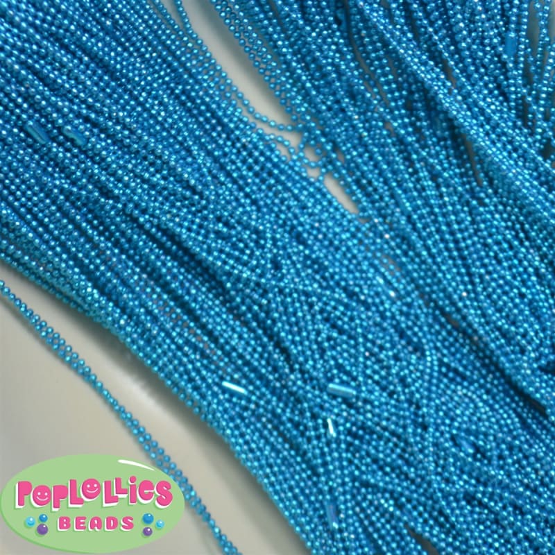 1.5mm Blue Color Ball Chain 27" piece