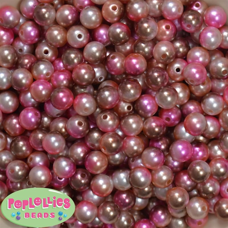 10mm Multi Color Ice Cream Faux Pearl Beads sold in packages of 50 beads