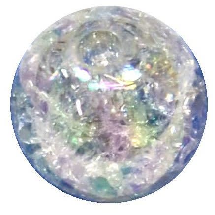 12mm Acrylic White Crackle Bubblegum Beads sold by the bead
