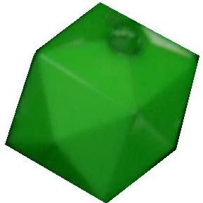 12mm Green Acrylic Cube Bubblegum Bead