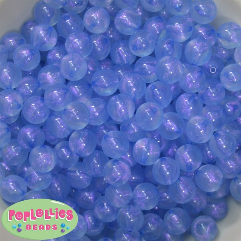 12mm baby blue Frost Acrylic Frost Beads sold in packages of 50 beads