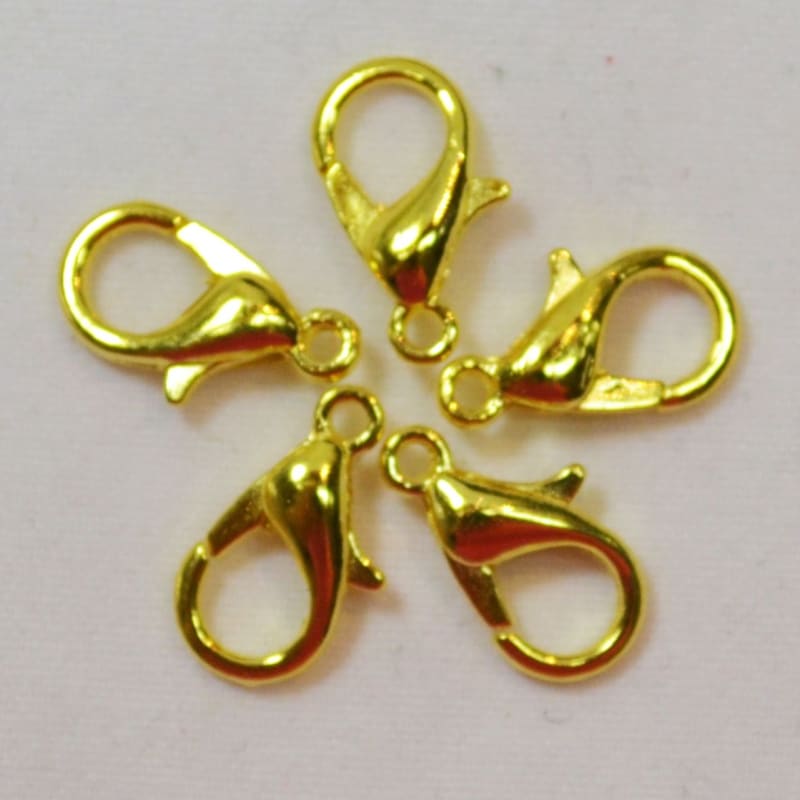 12mm Gold tone Lobster Claw Clasps