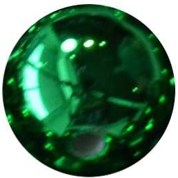 12mm Shiny Green Mirror Acrylic Bubblegum Bead