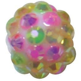 12mm spring confetti rhinestone bead