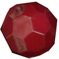 12mm Solid Burgundy Faceted Acrylic Bubblegum Bead