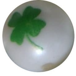 12mm Shamrock Print Bubblegum Beads