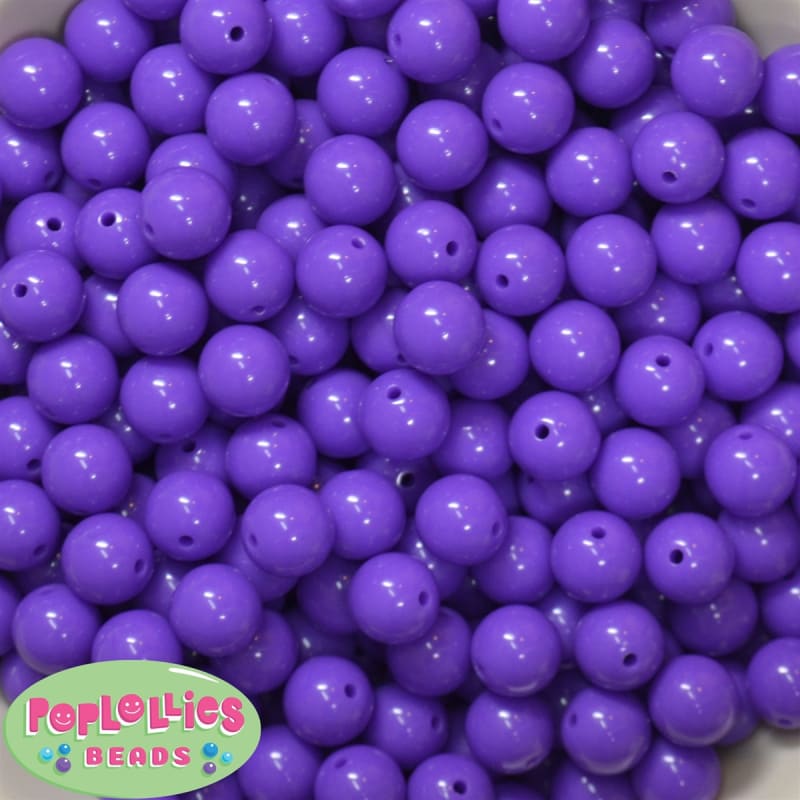 12mm Lavender Acrylic Bubblegum Beads Bulk
