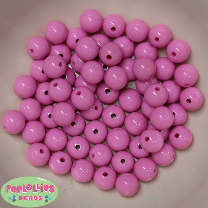 12mm Pink Acrylic Bubblegum Beads Bulk