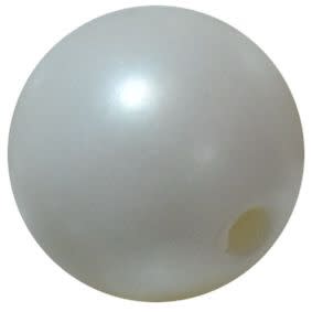 14mm Matte White Faux Pearl Bubblegum Beads