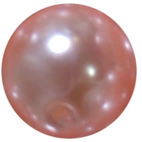 14mm Baby Pink Faux Pearl Bubblegum Beads