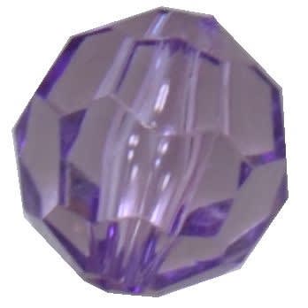 16mm Lavender Facet Acrylic Bubblegum Beads