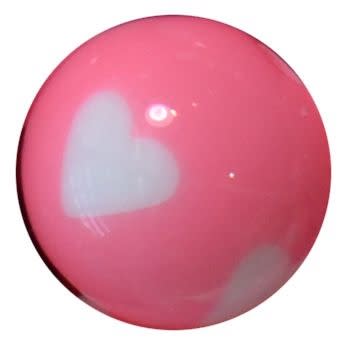 16mm Pink Heart Acrylic Bubblegum Beads
