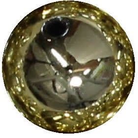 16mm Gold Mirror Bubblegum Beads