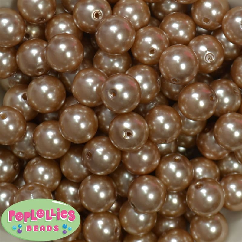 16mm Champagne Pearl Beads 20pc