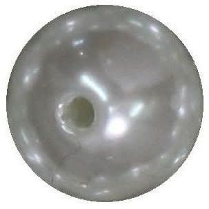 16mm White Faux Acrylic Pearl Bubblegum Beads