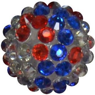 16mm USA Confetti  Rhinestone Beads