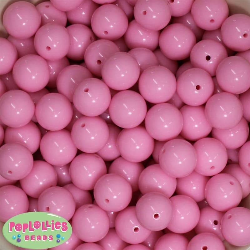 16mm Baby Pink Acrylic Bubblegum Beads