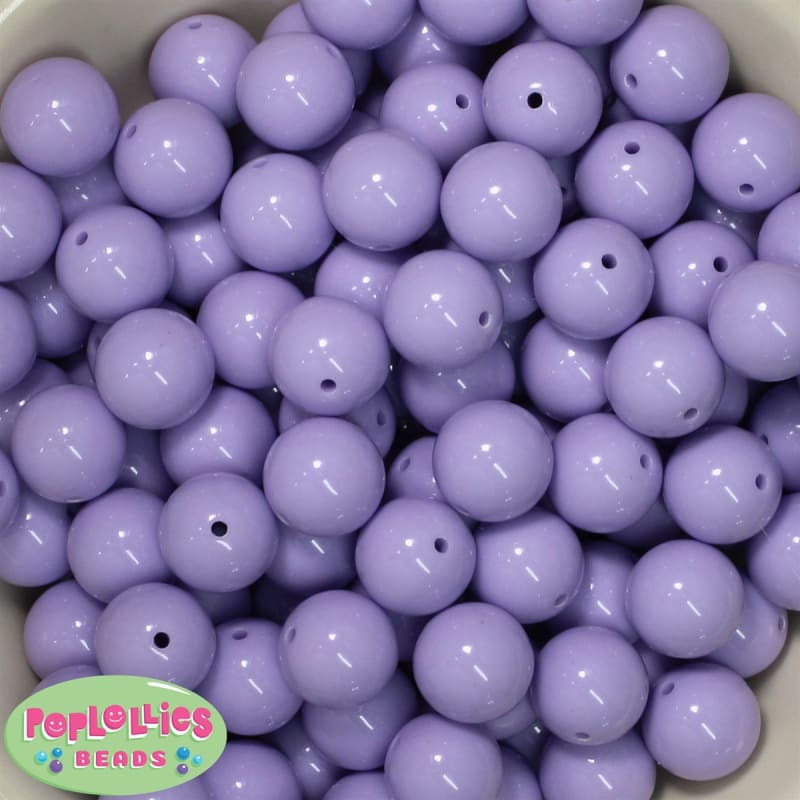 16mm Light Lavender Acrylic Bubblegum Beads Bulk