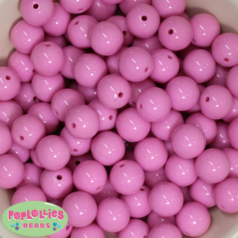 16mm Pink Acrylic Bubblegum Beads