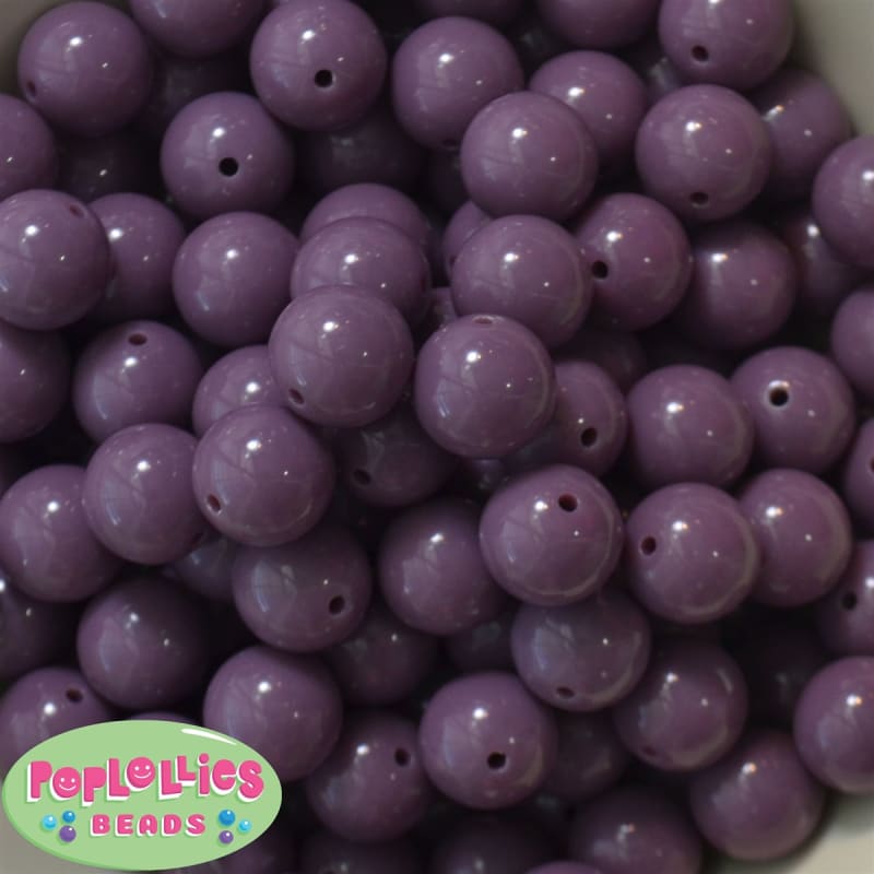 16mm Plum Acrylic Bubblegum Beads