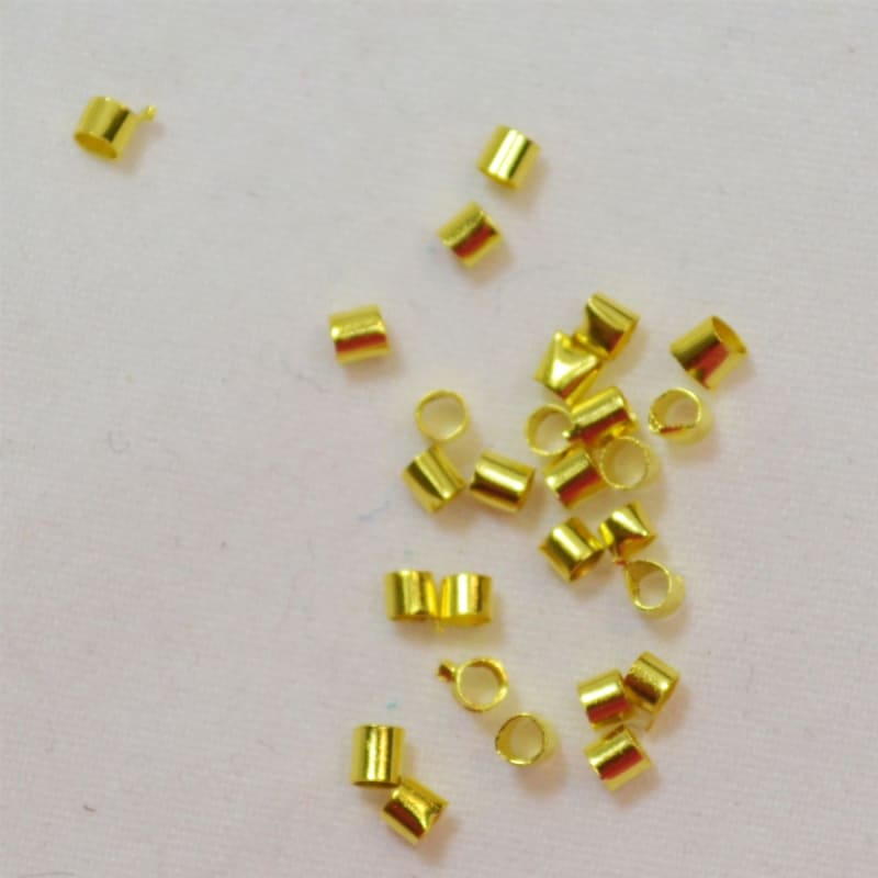 Gold Crimp Tubes 2mm