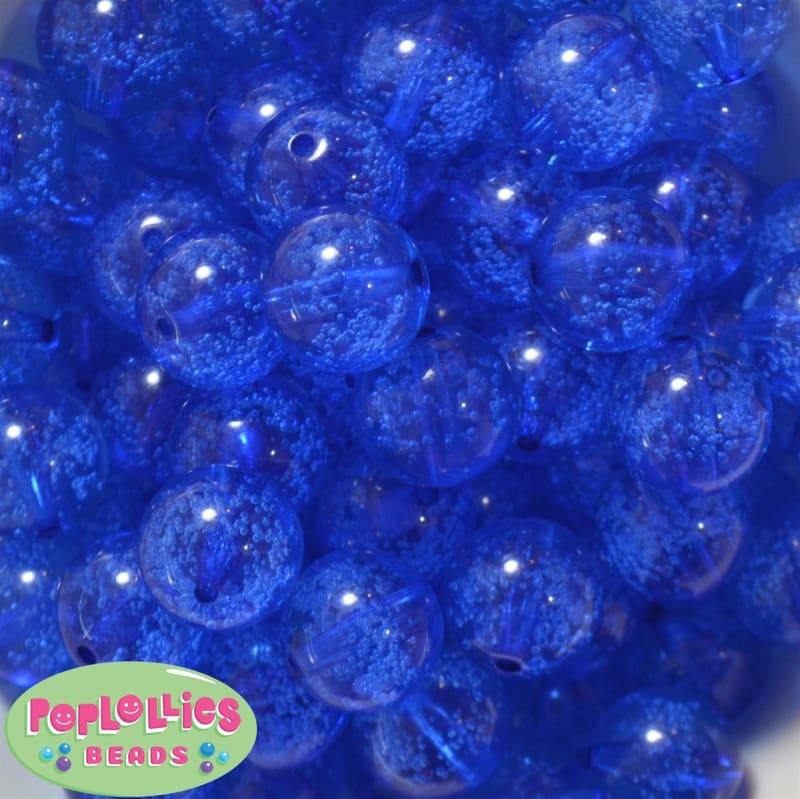20mm Royal Blue Fizzy Bubblegum Bead