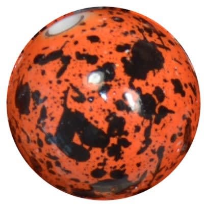 20mm Orange Splatter Style Acrylic Bubblegum Bead