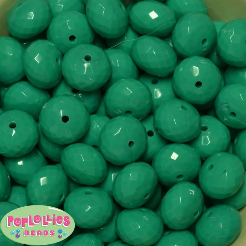 22mm Turquoise Abacus Bubblegum Beads