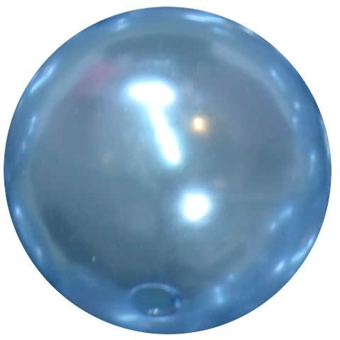 24mm Baby Blue Faux Pearl Bubblegum Beads