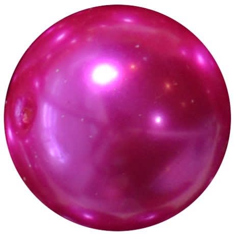 24mm Hot Pink Faux Pearl Bubblegum Beads