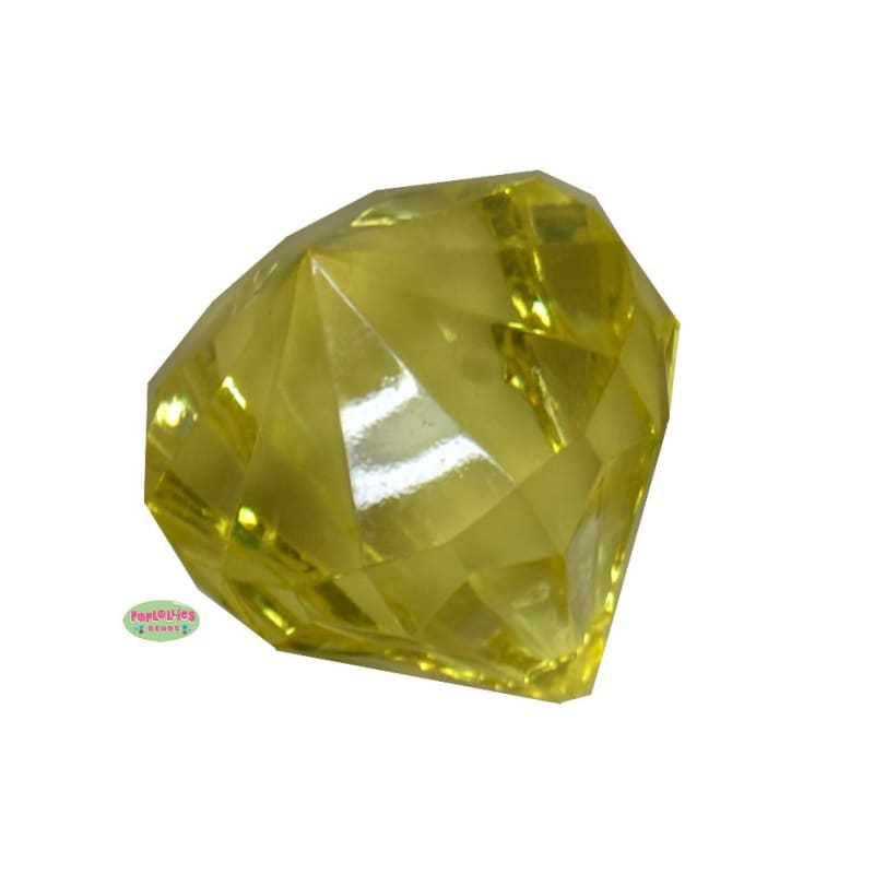 30mm Yellow Chunky Gem Pendant
