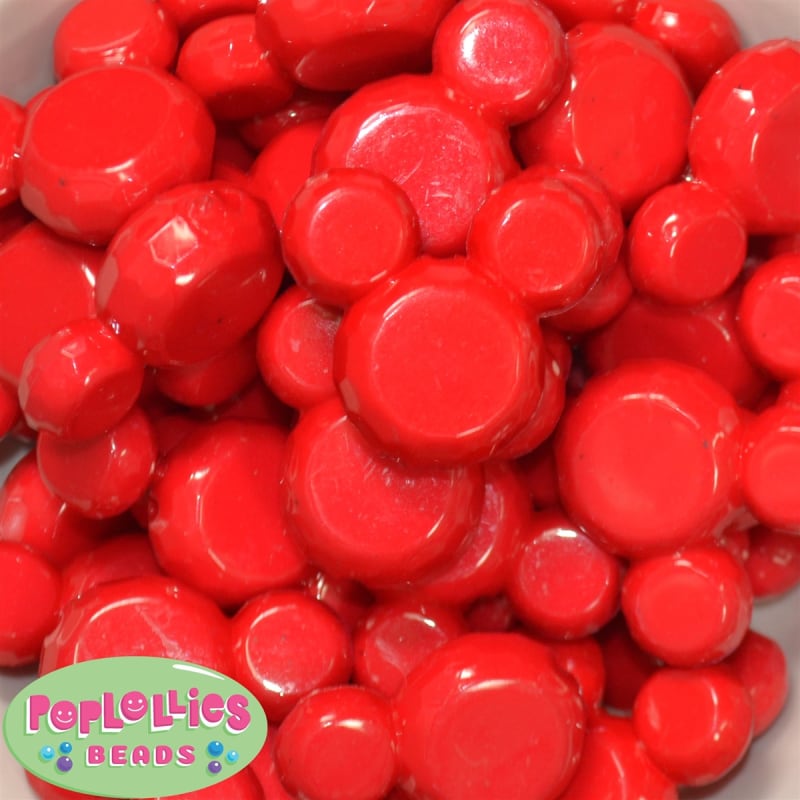 38mm Red Solid Mouse Beads