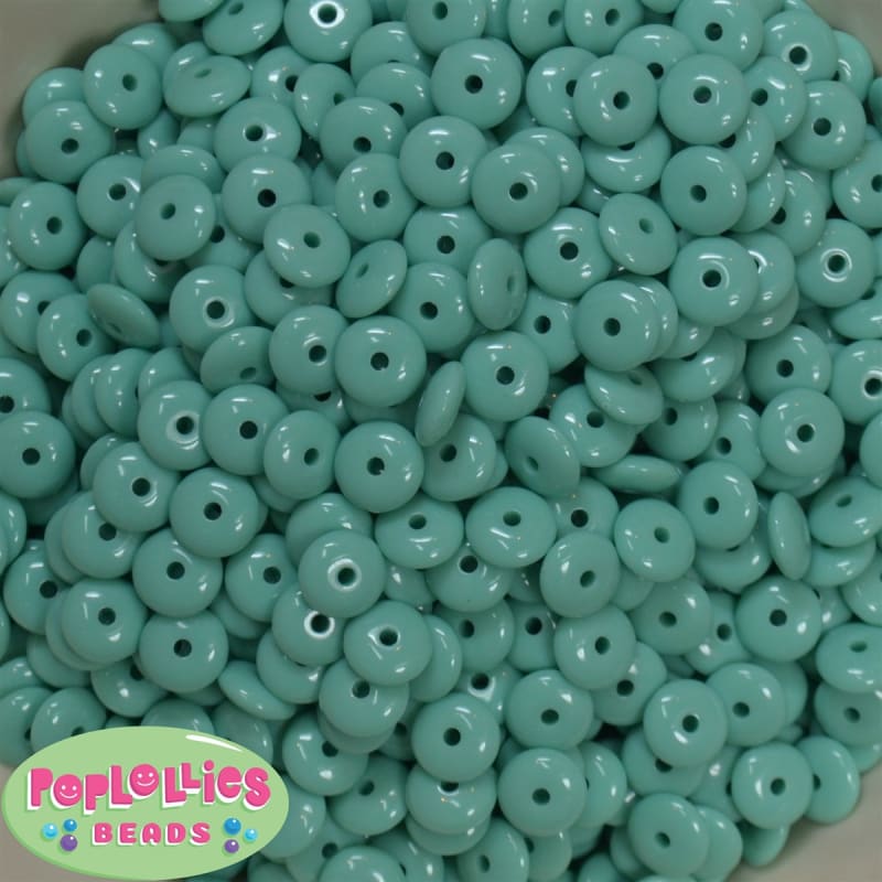 4mm Turquoise Acrylic Donut Shape Spacers 50pc