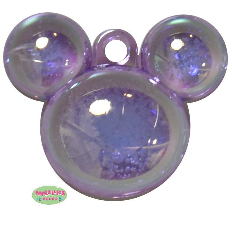 Lavender Acrylic Mouse Pendant with Iridescent Miracle Finish
