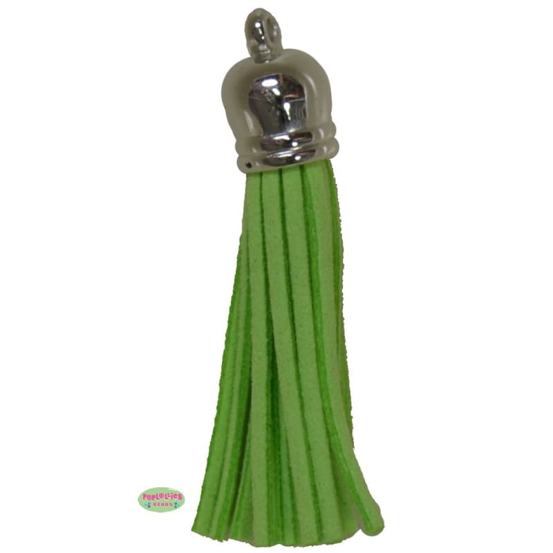 50mm Lime Leather Look Tassel