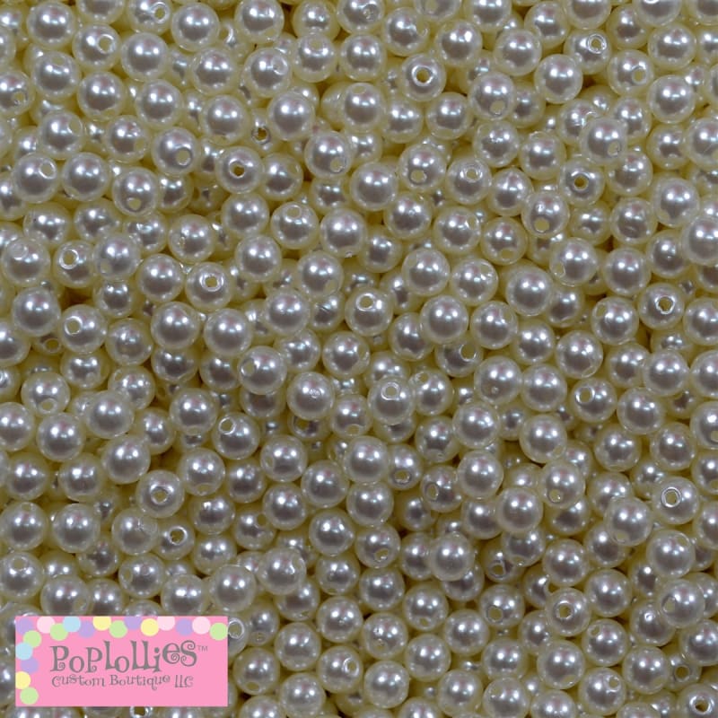 6mm Faux Pearl Spacer Beads Bulk