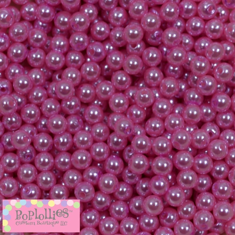 6mm Pink Pearl Spacer Beads 200pc