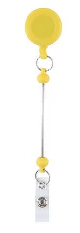 Yellow Beadable Badge Reel