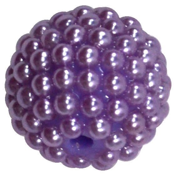 20mm Lavender Berry Acrylic Bubblegum Beads