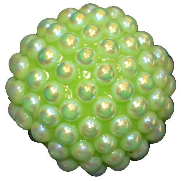 20mm Lime Green Berry Acrylic Bubblegum Beads