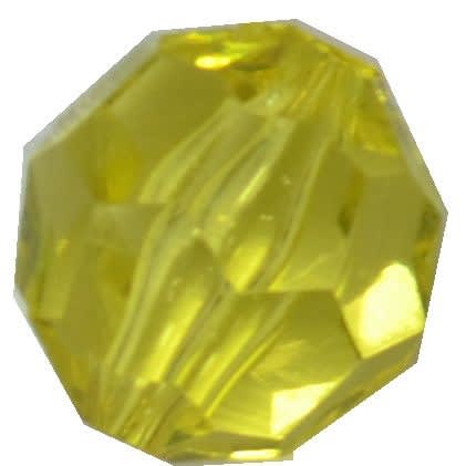 20mm Clear Yellow Facet Bubblegum Beads