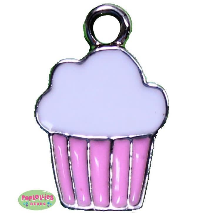 Small Enamel Cupcake Charm