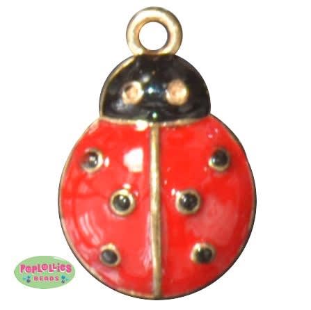 Small enamel ladybug charm