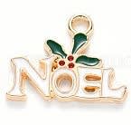 Small enamel Christmas Noel  charm